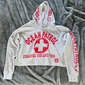ocean patrol cropped hoodie